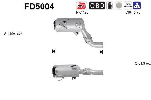 As FD5004 Diesel particulate filter DPF FD5004: Buy near me in Poland at 2407.PL - Good price!
