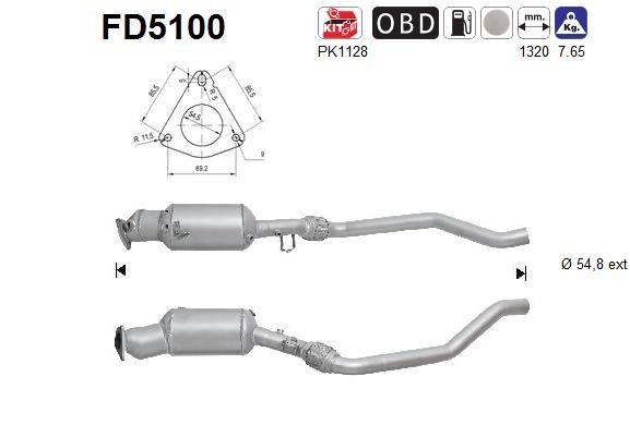 As FD5100 Soot/Particulate Filter, exhaust system FD5100: Buy near me at 2407.PL in Poland at an Affordable price!
