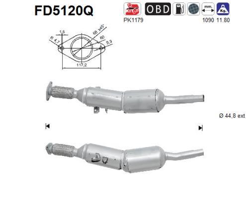 As FD5120Q Filtr sadzy / filtr cząstek stałych, układ wydechowy FD5120Q: Dobra cena w Polsce na 2407.PL - Kup Teraz!