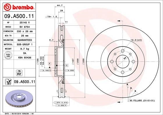 AP (Brembo) 25145 V Tarcza hamulcowa 25145V: Dobra cena w Polsce na 2407.PL - Kup Teraz!