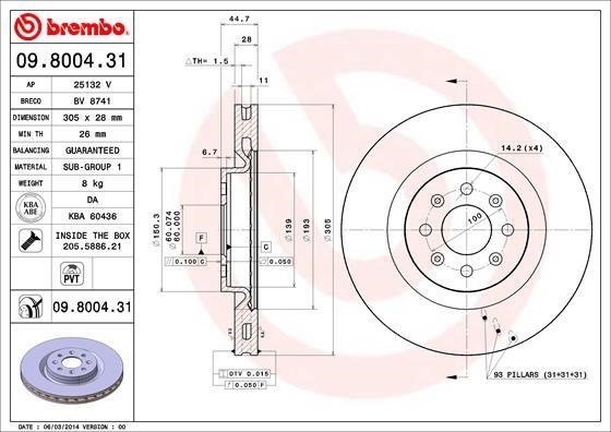 AP (Brembo) 25132 V Tarcza hamulcowa 25132V: Dobra cena w Polsce na 2407.PL - Kup Teraz!