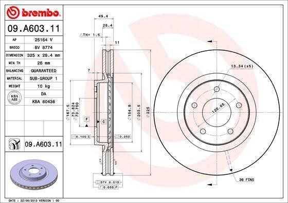 AP (Brembo) 25164 V Tarcza hamulcowa 25164V: Dobra cena w Polsce na 2407.PL - Kup Teraz!