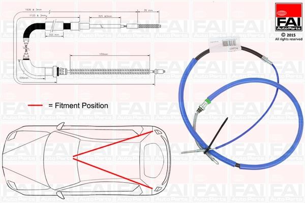 FAI FBC0148 Cable Pull, parking brake FBC0148: Buy near me at 2407.PL in Poland at an Affordable price!