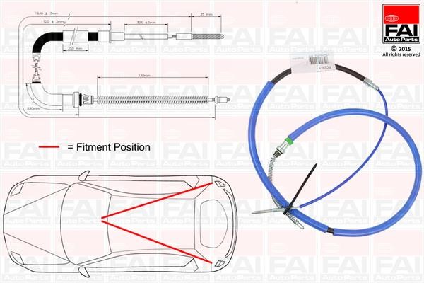 FAI FBC0148 Трос стояночного тормоза FBC0148: Отличная цена - Купить в Польше на 2407.PL!