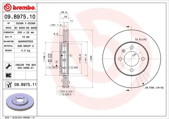 AP (Brembo) 25399V Tarcza hamulcowa 25399V: Dobra cena w Polsce na 2407.PL - Kup Teraz!