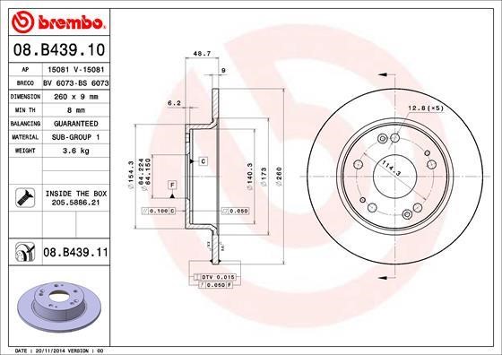 AP (Brembo) 15081V Tarcza hamulcowa 15081V: Dobra cena w Polsce na 2407.PL - Kup Teraz!