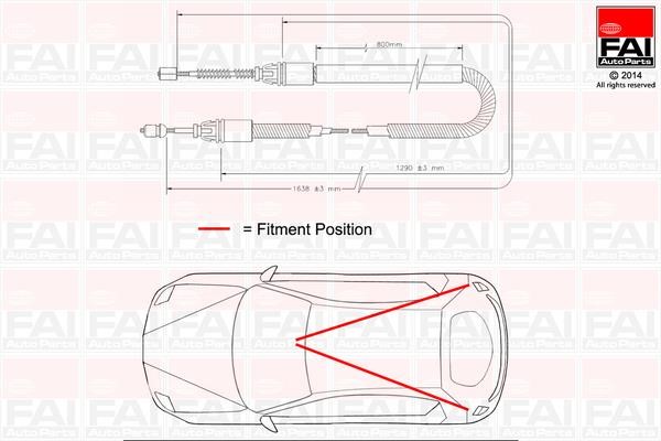 FAI FBC0117 Cable Pull, parking brake FBC0117: Buy near me in Poland at 2407.PL - Good price!