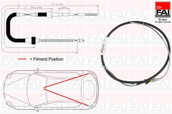 FAI FBC0149 Cable Pull, parking brake FBC0149: Buy near me in Poland at 2407.PL - Good price!