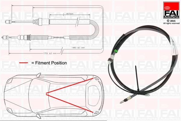 FAI FBC0110 Cable Pull, parking brake FBC0110: Buy near me in Poland at 2407.PL - Good price!
