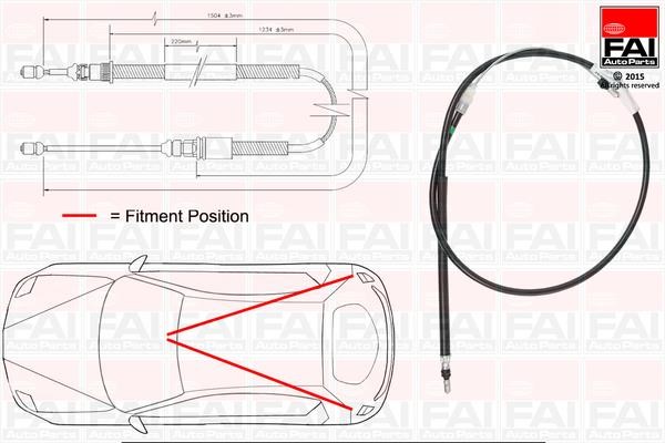 FAI FBC0012 Cable Pull, parking brake FBC0012: Buy near me in Poland at 2407.PL - Good price!