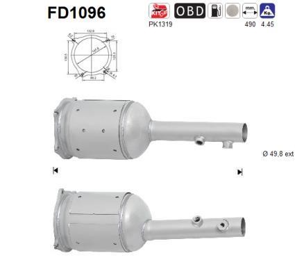 As FD1096 Soot/Particulate Filter, exhaust system FD1096: Buy near me in Poland at 2407.PL - Good price!