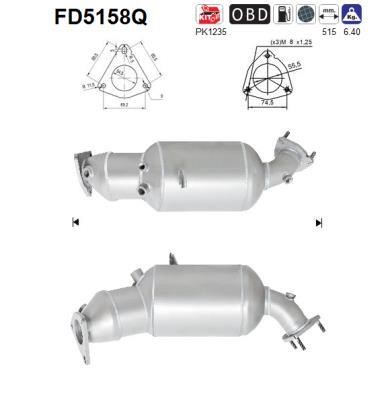 As FD5158Q Filtr sadzy / filtr cząstek stałych, układ wydechowy FD5158Q: Dobra cena w Polsce na 2407.PL - Kup Teraz!