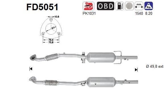 As FD5051 Протисажний/пиловий фільтр, система відведення ВГ FD5051: Приваблива ціна - Купити у Польщі на 2407.PL!