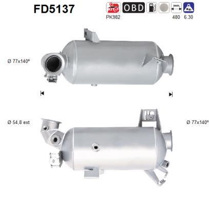 As FD5137 Ruß-/Partikelfilter, Abgasanlage FD5137: Bestellen Sie in Polen zu einem guten Preis bei 2407.PL!
