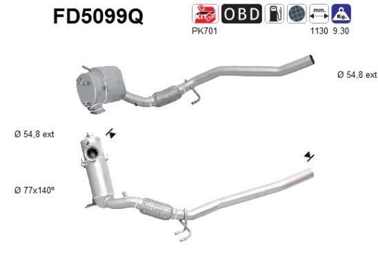 As FD5099Q Soot/Particulate Filter, exhaust system FD5099Q: Buy near me in Poland at 2407.PL - Good price!