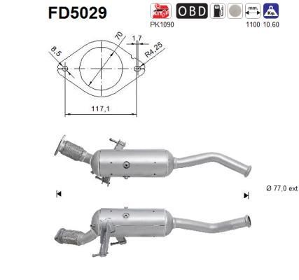 As FD5029 Soot/Particulate Filter, exhaust system FD5029: Buy near me in Poland at 2407.PL - Good price!