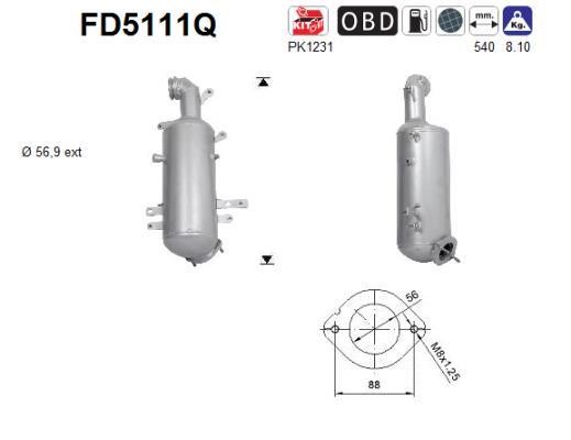 As FD5111Q Soot/Particulate Filter, exhaust system FD5111Q: Buy near me in Poland at 2407.PL - Good price!