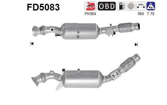 As FD5083 Soot/Particulate Filter, exhaust system FD5083: Buy near me at 2407.PL in Poland at an Affordable price!