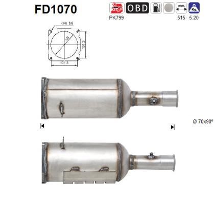 As FD1070 Filter FD1070: Buy near me in Poland at 2407.PL - Good price!