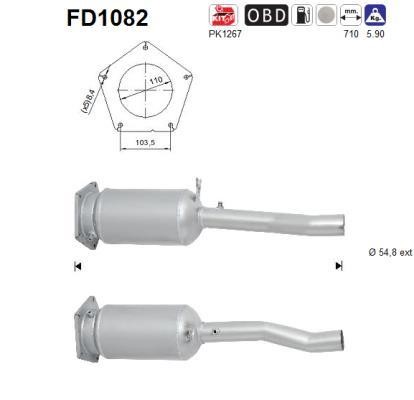 As FD1082 Soot/Particulate Filter, exhaust system FD1082: Buy near me in Poland at 2407.PL - Good price!