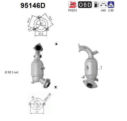 As 95146D Catalytic Converter 95146D: Buy near me in Poland at 2407.PL - Good price!