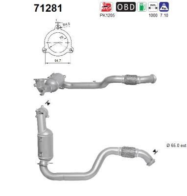As 71281 Catalytic Converter 71281: Buy near me in Poland at 2407.PL - Good price!