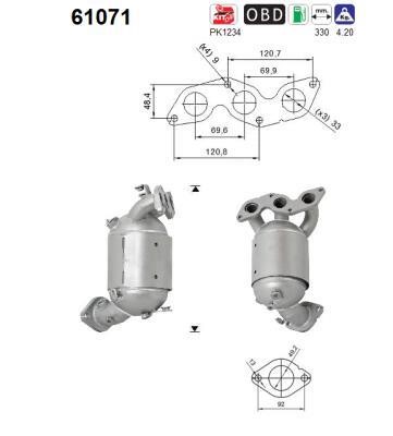 As 61071 Catalytic Converter 61071: Buy near me in Poland at 2407.PL - Good price!