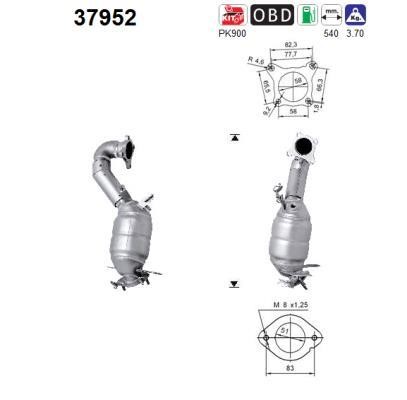 As 37952 Catalytic Converter 37952: Buy near me in Poland at 2407.PL - Good price!