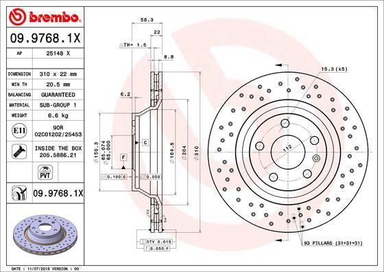 AP (Brembo) 25148 X Brake disk 25148X: Buy near me in Poland at 2407.PL - Good price!