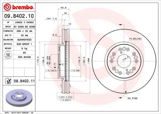 AP (Brembo) 24902V Диск тормозной 24902V: Отличная цена - Купить в Польше на 2407.PL!