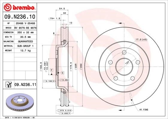 AP (Brembo) 25466 V Гальмівний диск 25466V: Купити у Польщі - Добра ціна на 2407.PL!