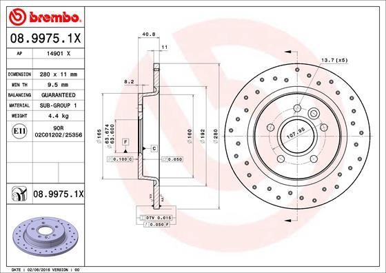 AP (Brembo) 14901 X Brake disk 14901X: Buy near me in Poland at 2407.PL - Good price!