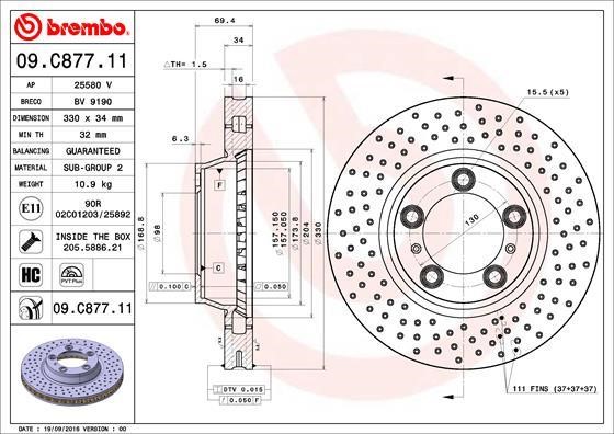 AP (Brembo) 25580 V Тормозной диск 25580V: Отличная цена - Купить в Польше на 2407.PL!