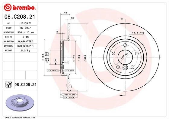 AP (Brembo) 15105 V Brake disk 15105V: Buy near me in Poland at 2407.PL - Good price!