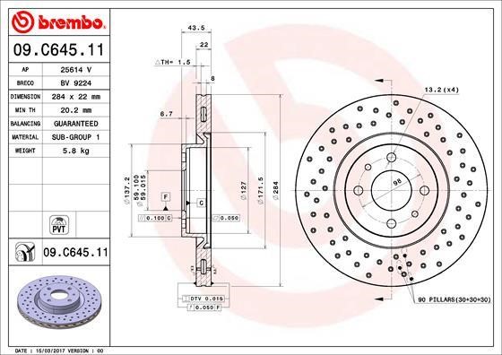 AP (Brembo) 25614 V Bremsscheibe 25614V: Kaufen Sie zu einem guten Preis in Polen bei 2407.PL!