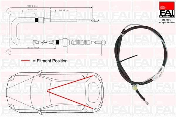 FAI FBC0154 Cable Pull, parking brake FBC0154: Buy near me at 2407.PL in Poland at an Affordable price!