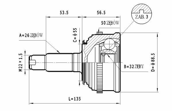 Statim C.430 Шарнир равных угловых скоростей (ШРУС) C430: Отличная цена - Купить в Польше на 2407.PL!