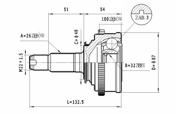 Statim C.428 Шарнир равных угловых скоростей (ШРУС) C428: Отличная цена - Купить в Польше на 2407.PL!