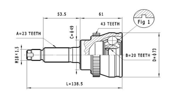 Statim C.232 CV joint C232: Buy near me in Poland at 2407.PL - Good price!