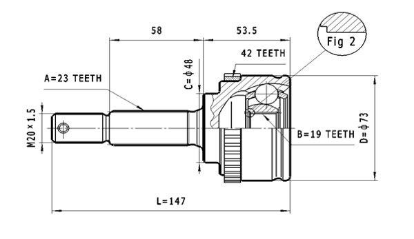 Statim C.516 Шарнир равных угловых скоростей (ШРУС) C516: Отличная цена - Купить в Польше на 2407.PL!