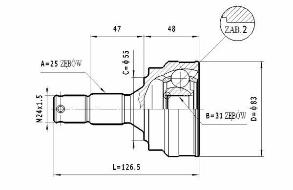 Statim C.268 CV joint C268: Buy near me in Poland at 2407.PL - Good price!