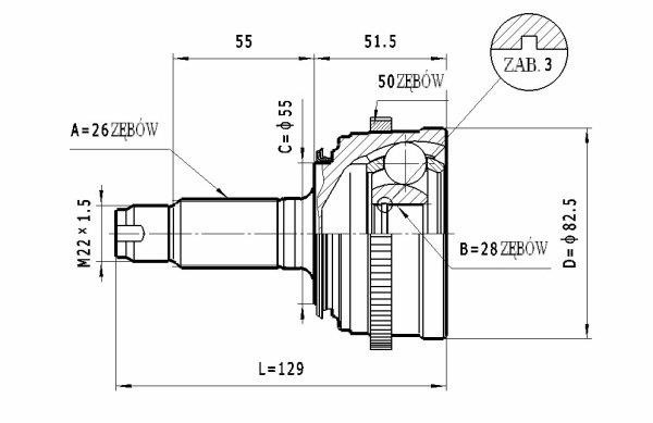 Statim C.439 Шарнир равных угловых скоростей (ШРУС) C439: Отличная цена - Купить в Польше на 2407.PL!