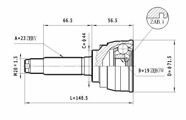 Statim C.003 Шарнир равных угловых скоростей (ШРУС) C003: Отличная цена - Купить в Польше на 2407.PL!