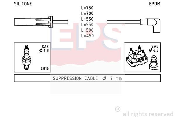 Eps 1501343 Ignition cable kit 1501343: Buy near me in Poland at 2407.PL - Good price!