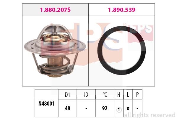 Eps 1.880.295 Thermostat, coolant 1880295: Buy near me in Poland at 2407.PL - Good price!
