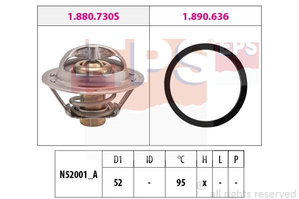 Eps 1.880.730 Thermostat, coolant 1880730: Buy near me in Poland at 2407.PL - Good price!