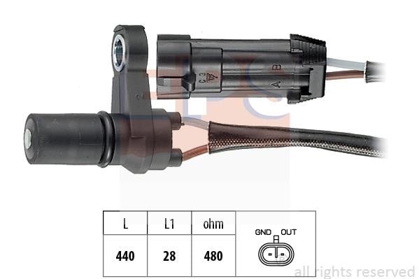 Eps 1.953.495 Crankshaft position sensor 1953495: Buy near me in Poland at 2407.PL - Good price!