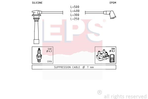 Eps 1499111 Przewody wysokiego napięcia, komplet 1499111: Dobra cena w Polsce na 2407.PL - Kup Teraz!