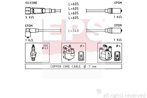 Eps 1500768 Ignition cable kit 1500768: Buy near me in Poland at 2407.PL - Good price!