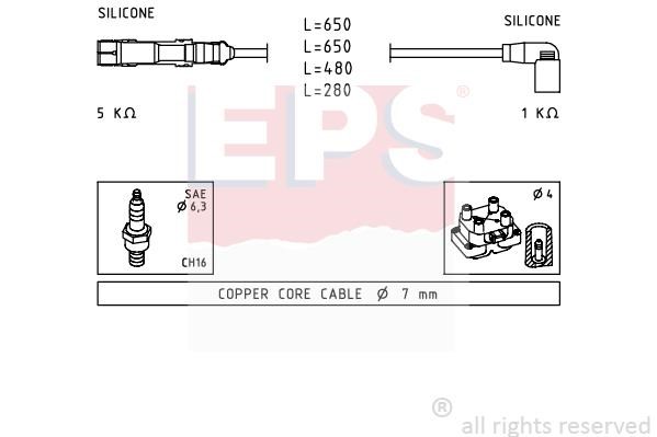 Eps 1.501.585 Ignition cable kit 1501585: Buy near me in Poland at 2407.PL - Good price!